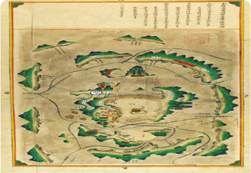 全羅南道マンギョンホン古群山鎮地図(朝鮮粛宗)