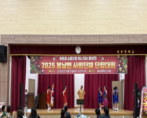 2025년 봉남면 사회단체 단합대회-주민자치 라인댄스 공연 사진
