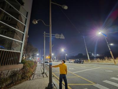 김제시, 안전한 야간환경 조성을 위한 가로등 야간점검 실시